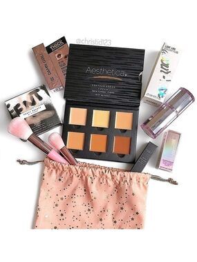 Brand New Makeup Bundle Aesthetica Contour Kit Fenty Highlighter Huda Lipstick